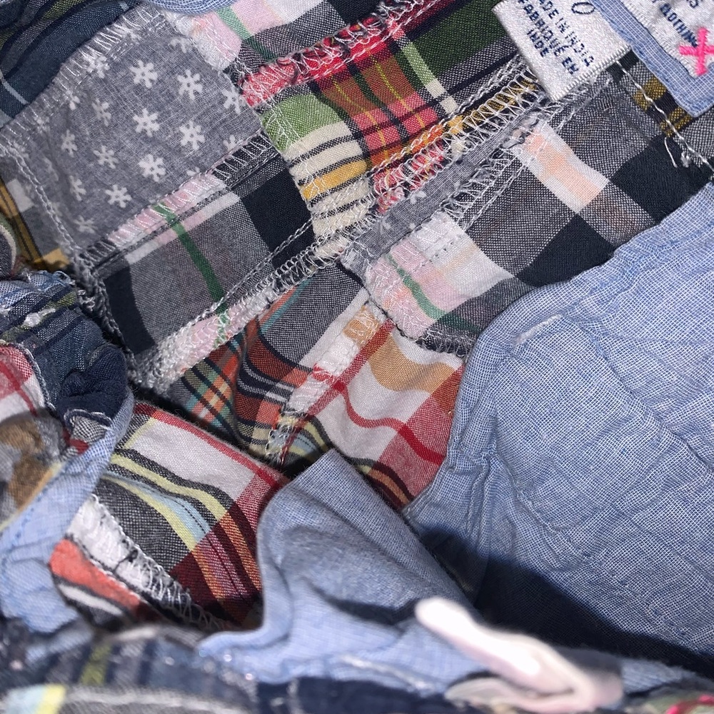 American Eagle Multicolor Plaid Jean Shorts size 0 - Picture 6 of 8